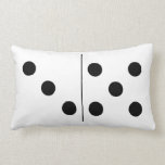 Reversible 3|5 Domino Pillow<br><div class="desc">White with black spots on the front, and black with white spots on the back, this fun reversible pillow is perfect for livening up your decor. This is just one in a series of an entire set of domino pillows. Collect them all and have yourself a gigantic game of dominoes!...</div>