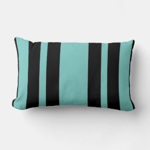 Reversible Aqua Stripes Lumbar Pillow