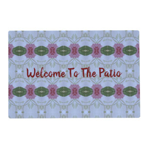 Reversible Burgundy Flowered Placemat