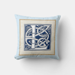Reversible Celtic L Initial Throw Pillow