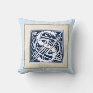 Reversible Celtic S Initial Throw Pillow