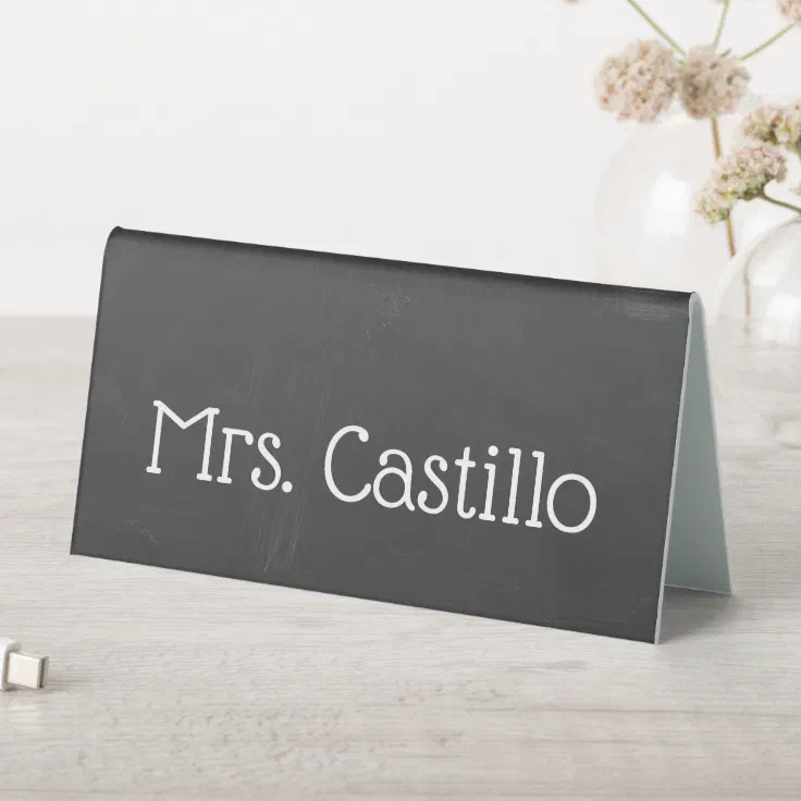 Reversible Classroom Nameplate Desk Sign Zazzle