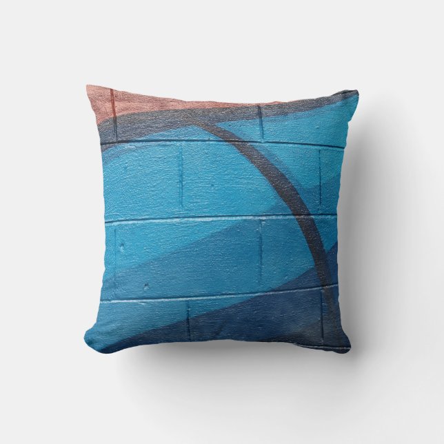 Reversible Colorful Abstract Graffiti on a Pillow (Front)