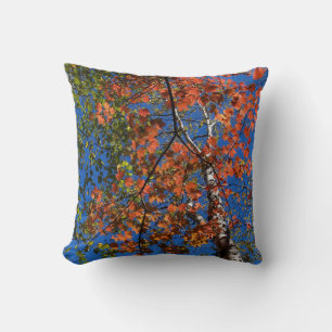 Reversible Colorful Fall Leaves Pillow