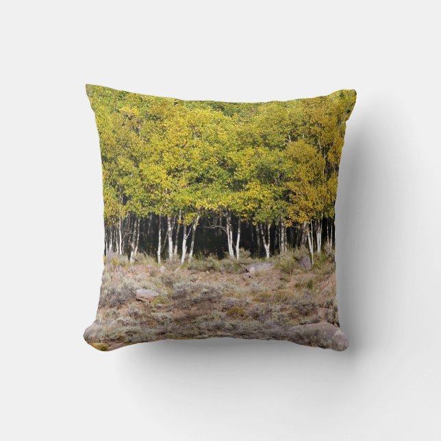 Reversible Colorful Fall Leaves Pillow (Front)