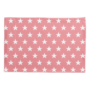 Reversible Coral Star Pillow Case