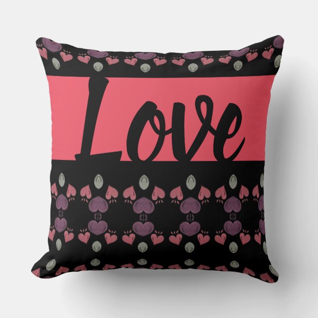 Reversible Design Throw Pillow (Front)