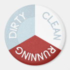 Reversible Dishwasher Magnet Clean Dirty Running