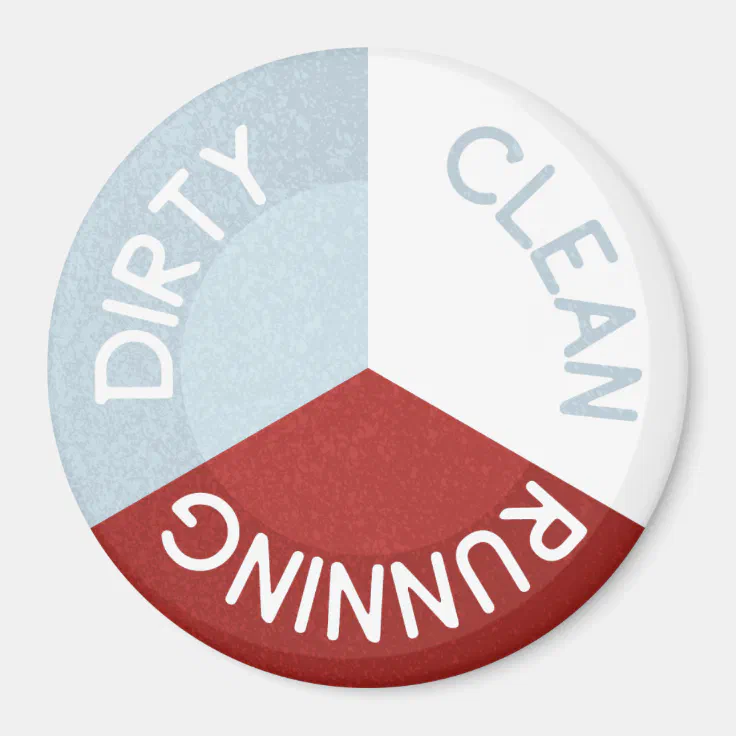 Reversible Dishwasher Clean Dirty Running Zazzle