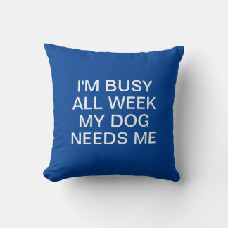Reversible Dog Throw Pillow