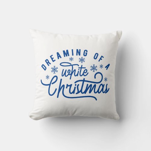 Reversible Dreaming Of A White Christmas Throw Pillow