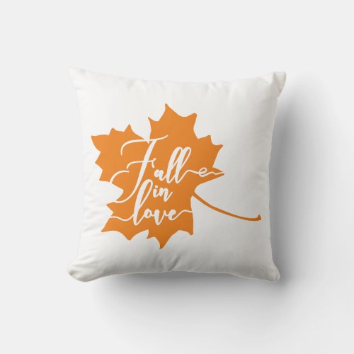 Reversible Fall In Love Leaf Throw Pillow