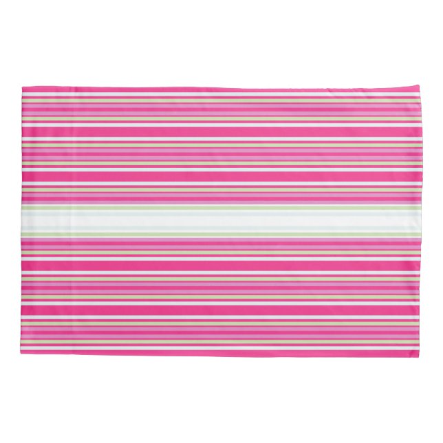 Reversible Floral or Stripe Pillow Case (Back)