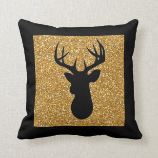 Reversible Gold Custom Holiday Theme Throw Pillow