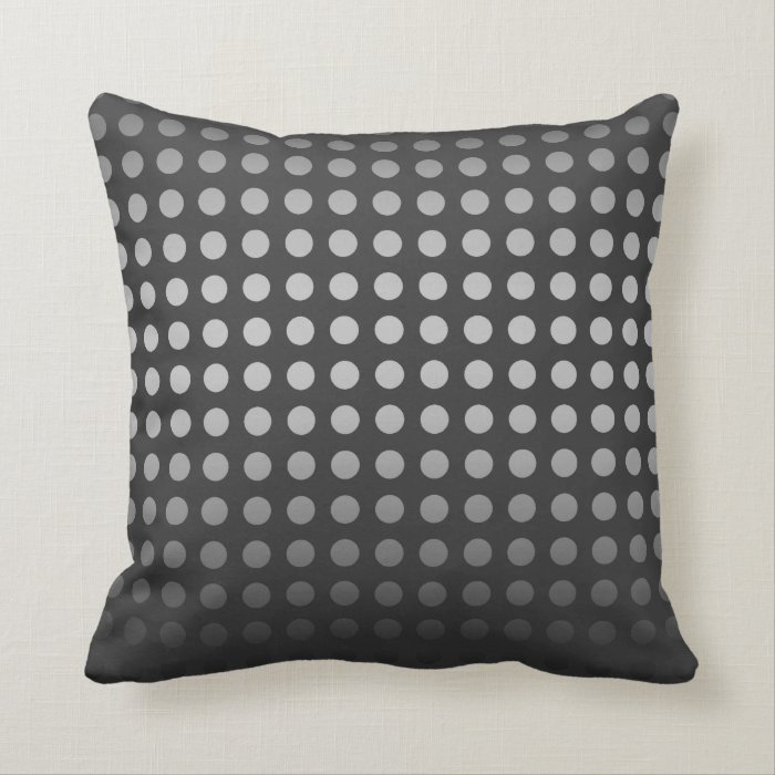 Reversible Grey Fade Polka Dot Comfy Cushion Pillow