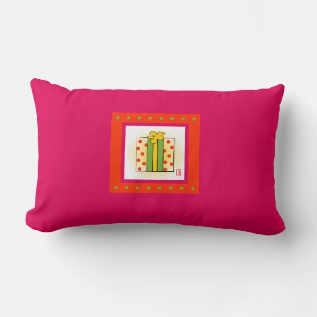 Reversible Holiday Throw Pillow (Front)