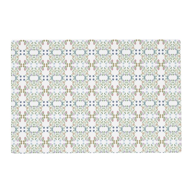 Reversible Laminated Flowered Placemat (Front)