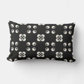 Reversible Modern Geometric Polkadot Lumbar Pillow