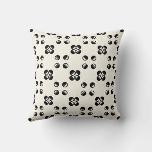 Reversible Modern Geometric Polkadot Throw Pillow