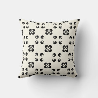 Reversible Modern Geometric Polkadot Throw Pillow