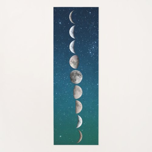 Reversible Moon Phases and Sunset Sky Yoga Mat