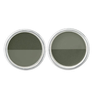 Reversible Moss Green Cufflinks – Dual Texture