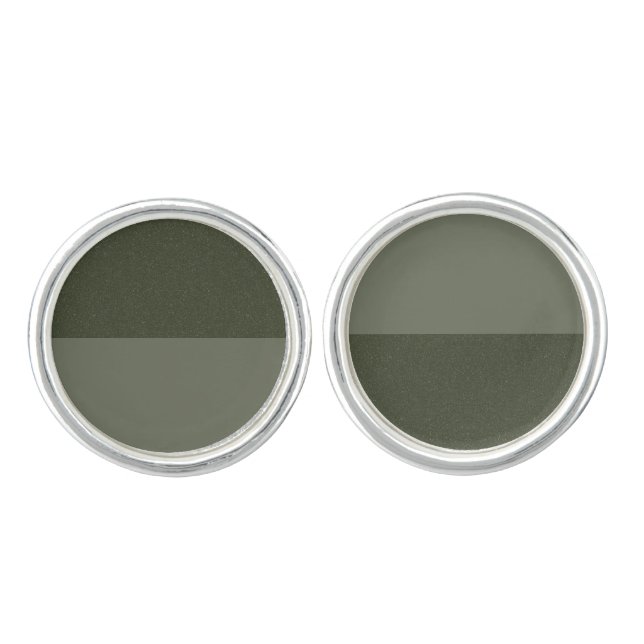 Reversible Moss Green Cufflinks – Dual Texture (Front)