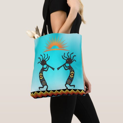 Reversible Native American Kokopelli Tote Bag