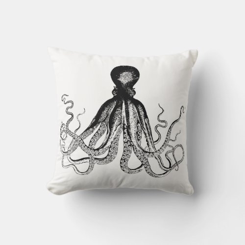 Reversible Octopus Throw Pillow
