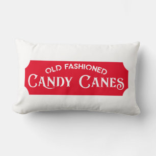 Reversible Old Fashioned Candy Canes  Lumbar Pillow