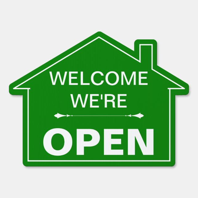 Reversible Open Closed Yard Sign for Home Display (Front)