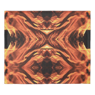 REVERSIBLE! Orange Flaming Fire King Duvet Cover