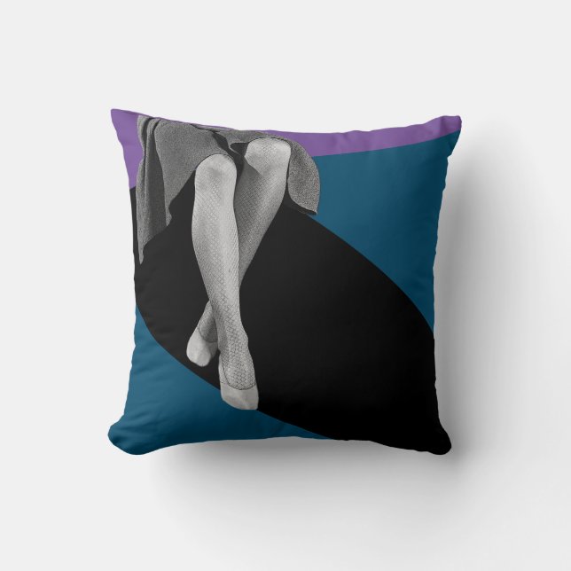 Reversible Pair of Woman Legs Throw Pillow (Front)