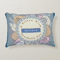 Reversible Personalize Seashells Blue Orange
