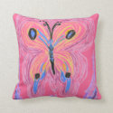 Reversible Pillow - Butterfly - Pink to Purple