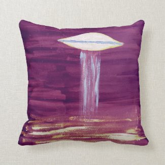 Reversible Pillow - UFO - Red/Purple - VISION-D8