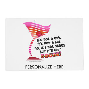 REVERSIBLE PLACEMAT - BUT IT'S GOT BOOZE!