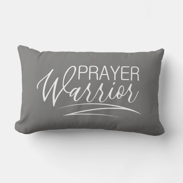 Reversible Prayer Warrior  Lumbar Pillow (Front)