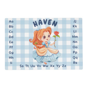 Reversible Princess and Unicorn Laminated Placemat