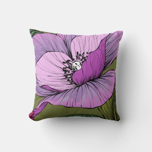 Reversible purple floral two looks in one Pillow