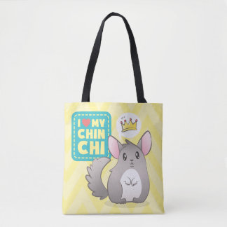 Reversible purse I Love my Chinchi Tote Bag