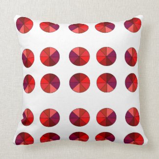 Reversible Red/Green Polka Dot Throw Pillow