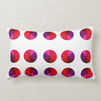 Reversible Red/Green Polka Dot Throw Pillow V2