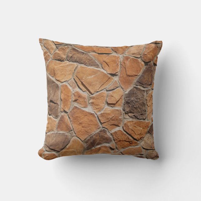 Reversible Red Stone Wall Pillow (Front)
