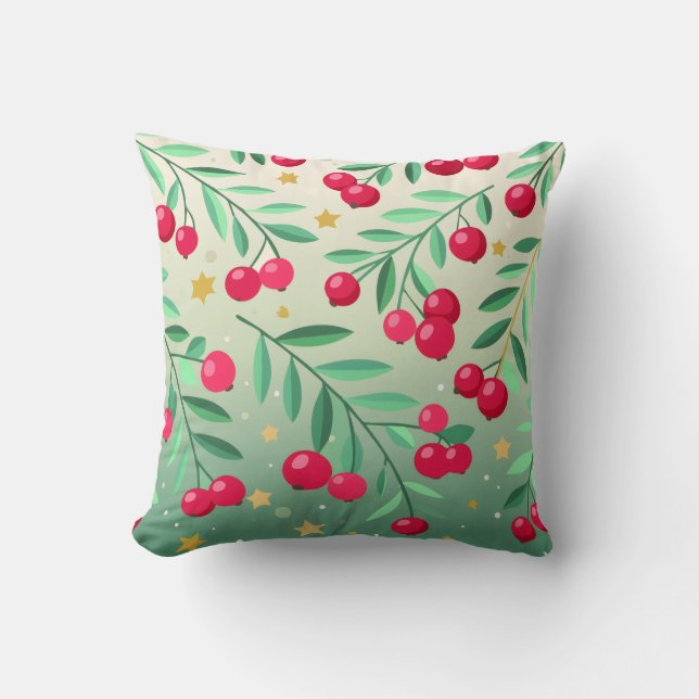 Reversible Seasonal Cherry Tree & Cardinal Pillow  (Front)
