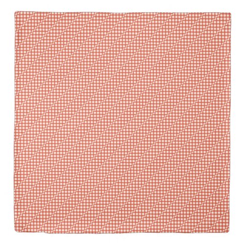 Reversible small circles polka dots red pink duvet cover