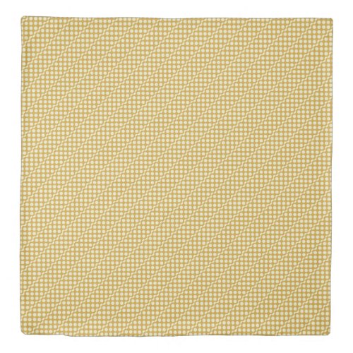 Reversible small circles polka dots yellow ochre duvet cover