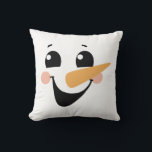 Reversible Snowman Face Throw Pillow<br><div class="desc">Both the image colors and color of this pillow can be changed by YOU to anything you want. The possibilities are endless. You can transfer the design to other apparel or items of your choice also. Just don't forget to make your changes before you checkout.</div>