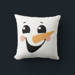 Reversible Snowman Face Throw Pillow<br><div class="desc">Both the image colors and color of this pillow can be changed by YOU to anything you want. The possibilities are endless. You can transfer the design to other apparel or items of your choice also. Just don't forget to make your changes before you checkout.</div>
