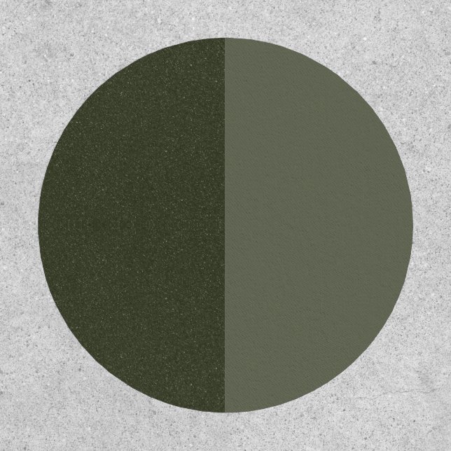 Reversible Split Moss Green Circle Patch (Custom) (Front)